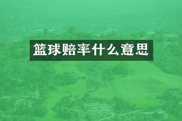 篮球赔率什么意思