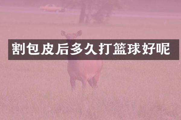 割包皮后多久打篮球好呢
