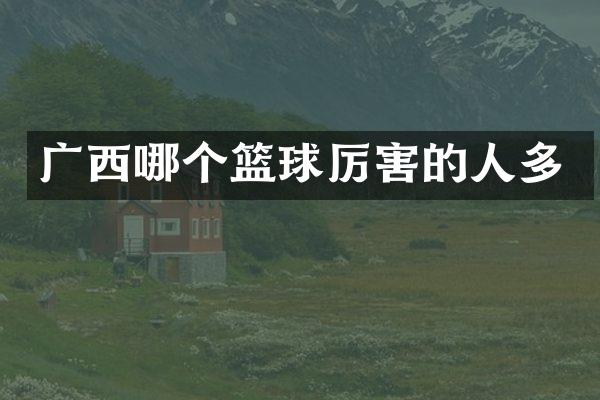 广西哪个篮球厉害的人多