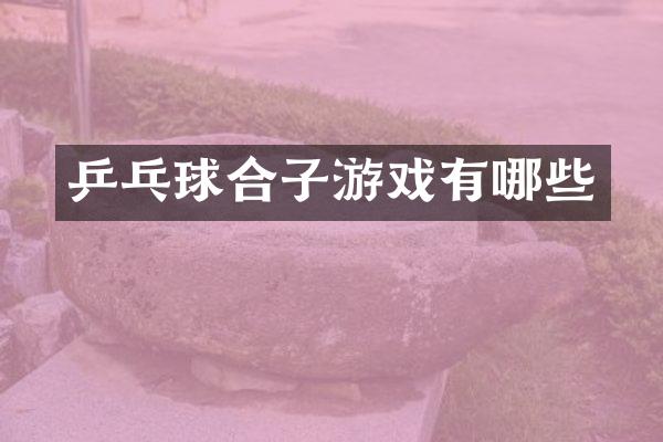 乒乓球合子游戏有哪些