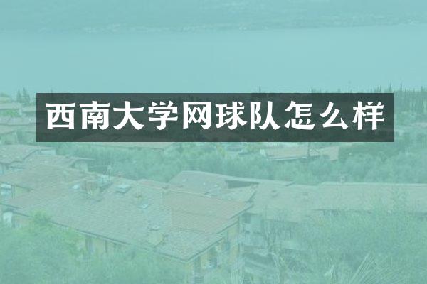 西南大学网球队怎么样