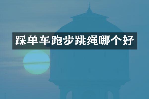 踩单车跑步跳绳哪个好