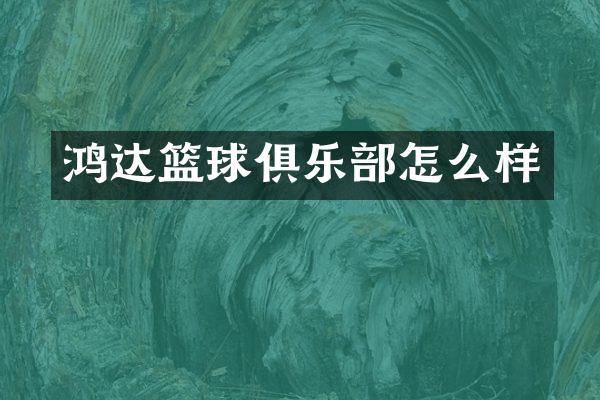 鸿达篮球俱乐部怎么样