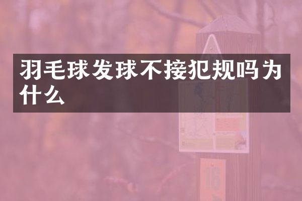 羽毛球发球不接犯规吗为什么