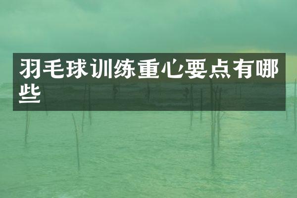 羽毛球训练重心要点有哪些
