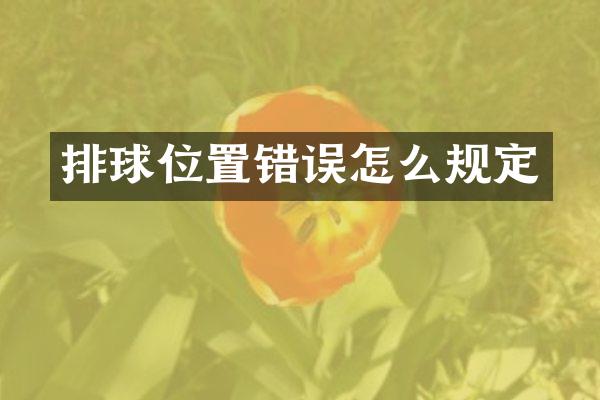 排球位置错误怎么规定