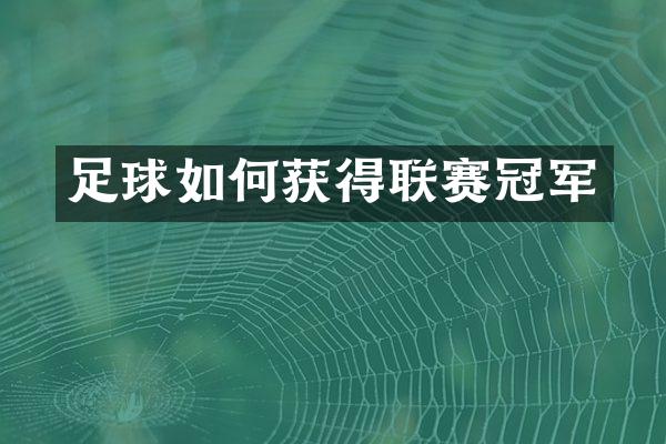 足球如何获得联赛冠军