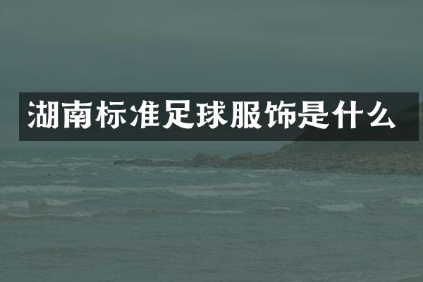 湖南标准足球服饰是什么