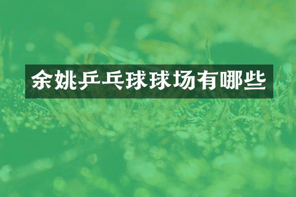 余姚乒乓球球场有哪些