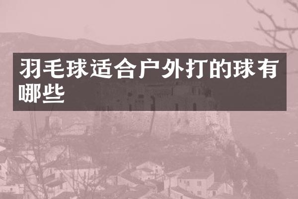 羽毛球适合户外打的球有哪些