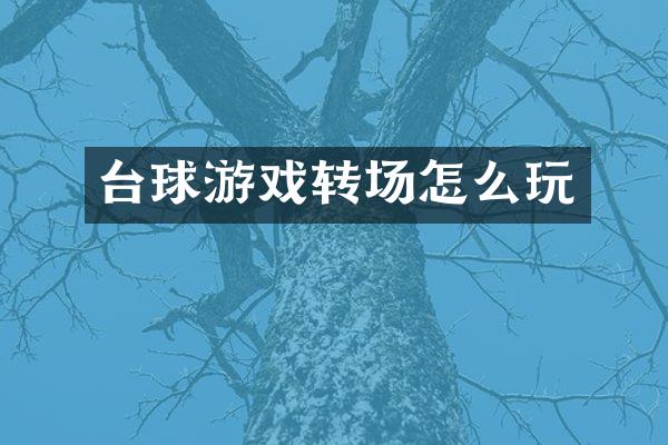 台球游戏转场怎么玩