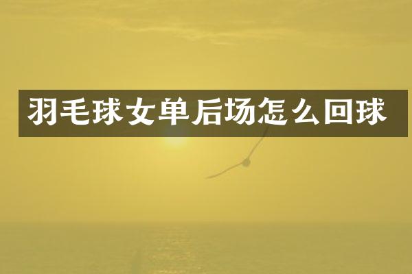 羽毛球女单后场怎么回球