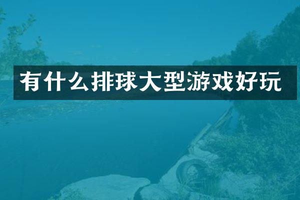 有什么排球大型游戏好玩