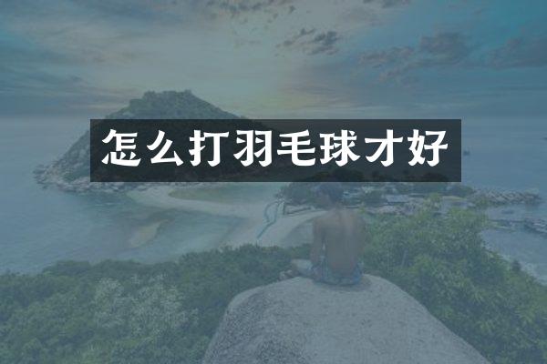 怎么打羽毛球才好