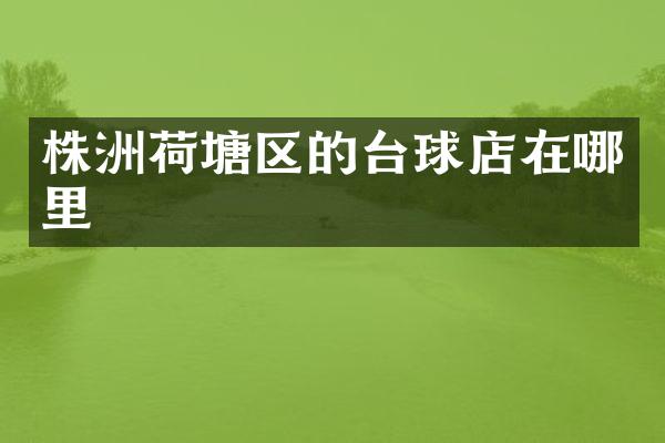 株洲荷塘区的台球店在哪里