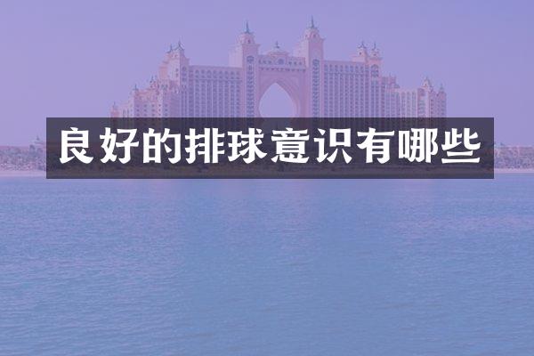 良好的排球意识有哪些