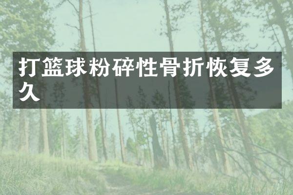 打篮球粉碎性骨折恢复多久
