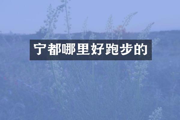 宁都哪里好跑步的
