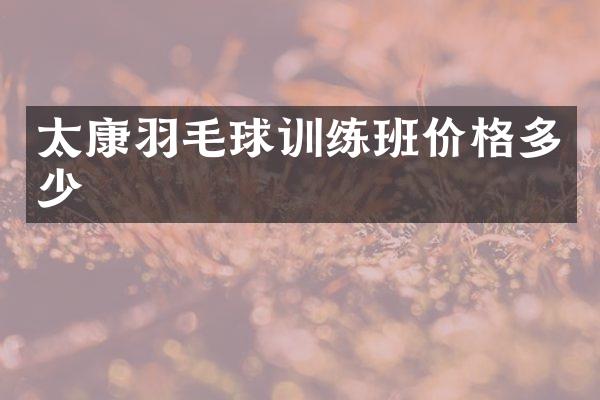 太康羽毛球训练班价格多少