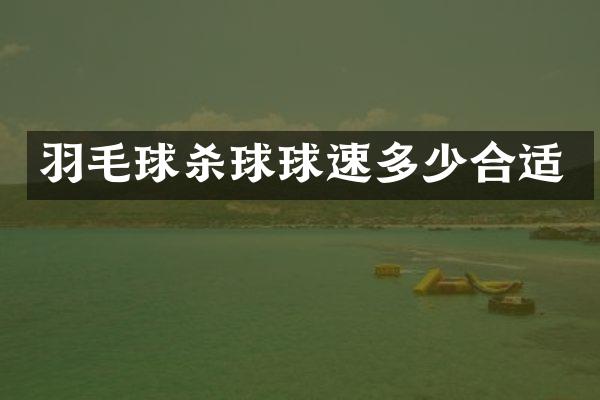 羽毛球杀球球速多少合适