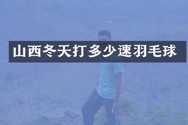 山西冬天打多少速羽毛球