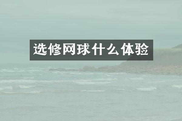 选修网球什么体验