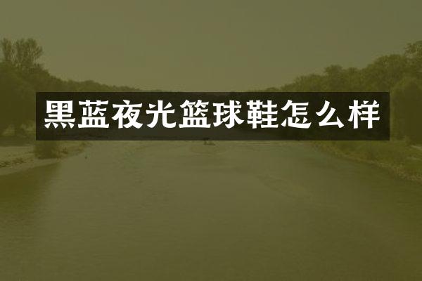黑蓝夜光篮球鞋怎么样