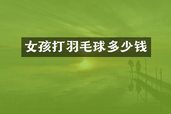 女孩打羽毛球多少钱