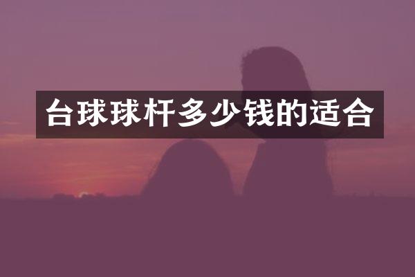 台球球杆多少钱的适合