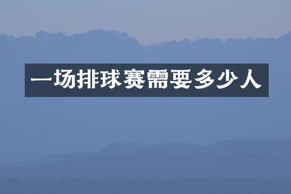 一场排球赛需要多少人