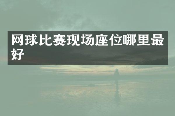 网球比赛现场座位哪里最好