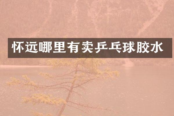怀远哪里有卖乒乓球胶水