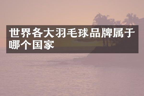世界各大羽毛球品牌属于哪个国家