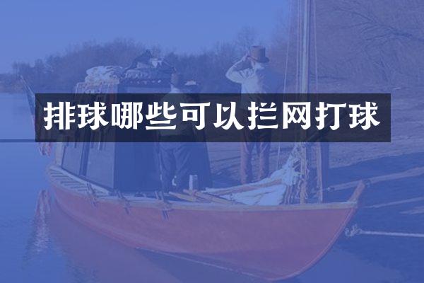 排球哪些可以拦网打球