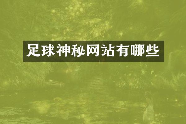 足球神秘网站有哪些
