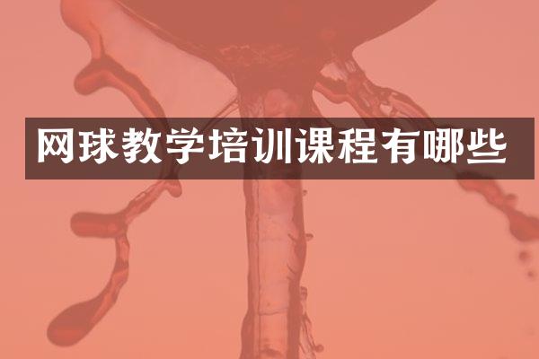 网球教学培训课程有哪些