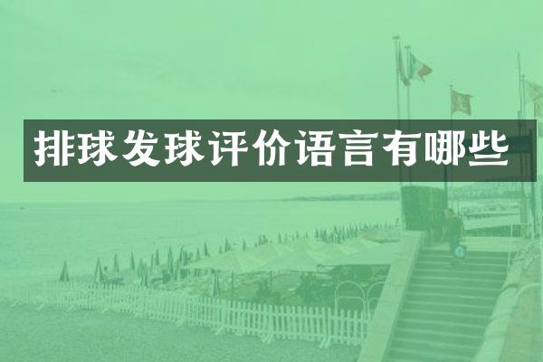 排球发球评价语言有哪些