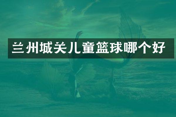 兰州城关儿童篮球哪个好