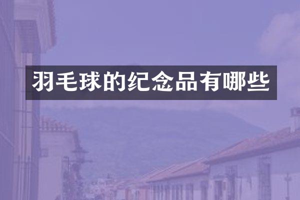 羽毛球的纪念品有哪些
