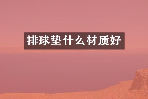 排球垫什么材质好