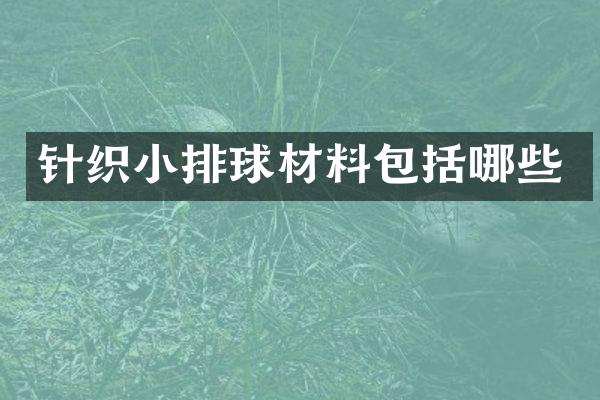 针织小排球材料包括哪些