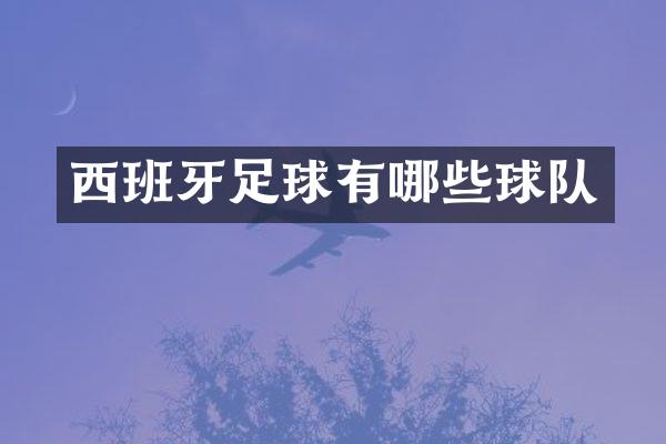 西班牙足球有哪些球队