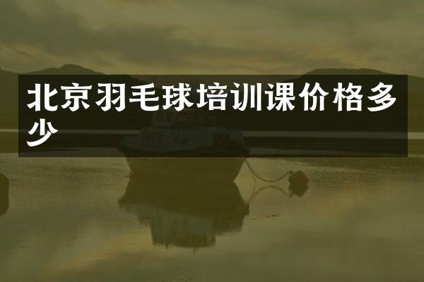 北京羽毛球培训课价格多少