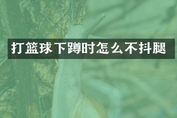 打篮球下蹲时怎么不抖腿