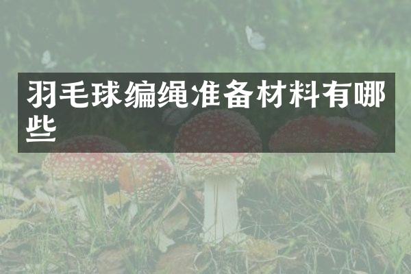 羽毛球编绳准备材料有哪些