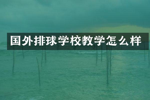 国外排球学校教学怎么样