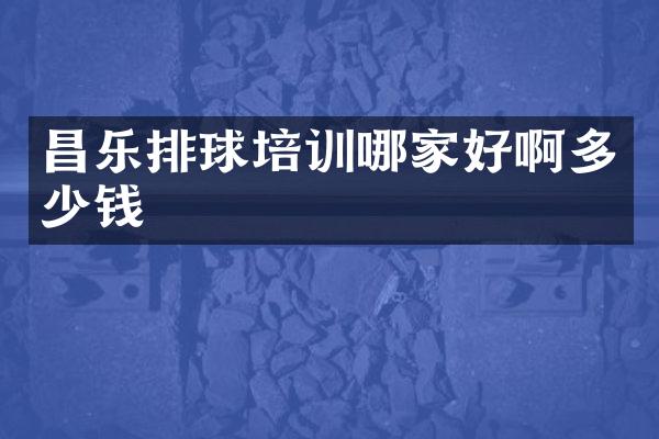 昌乐排球培训哪家好啊多少钱