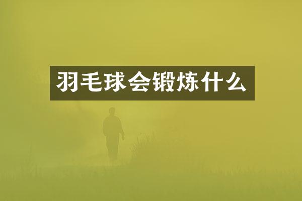 羽毛球会锻炼什么