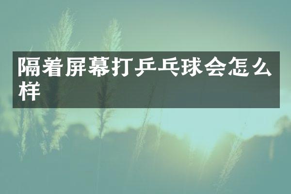 隔着屏幕打乒乓球会怎么样