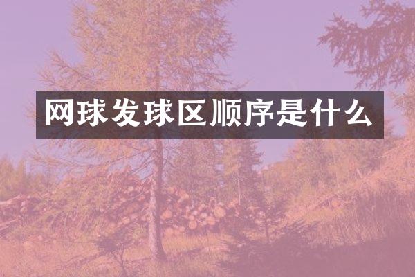 网球发球区顺序是什么